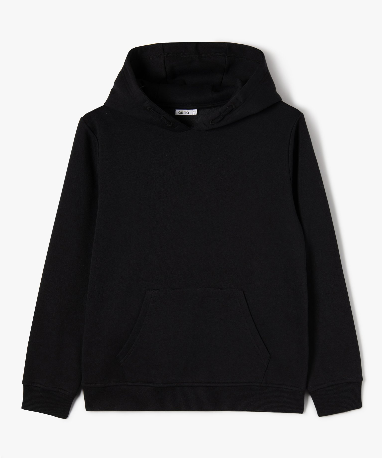 Sweat molletonné à capuche Garçon noir | GEMO