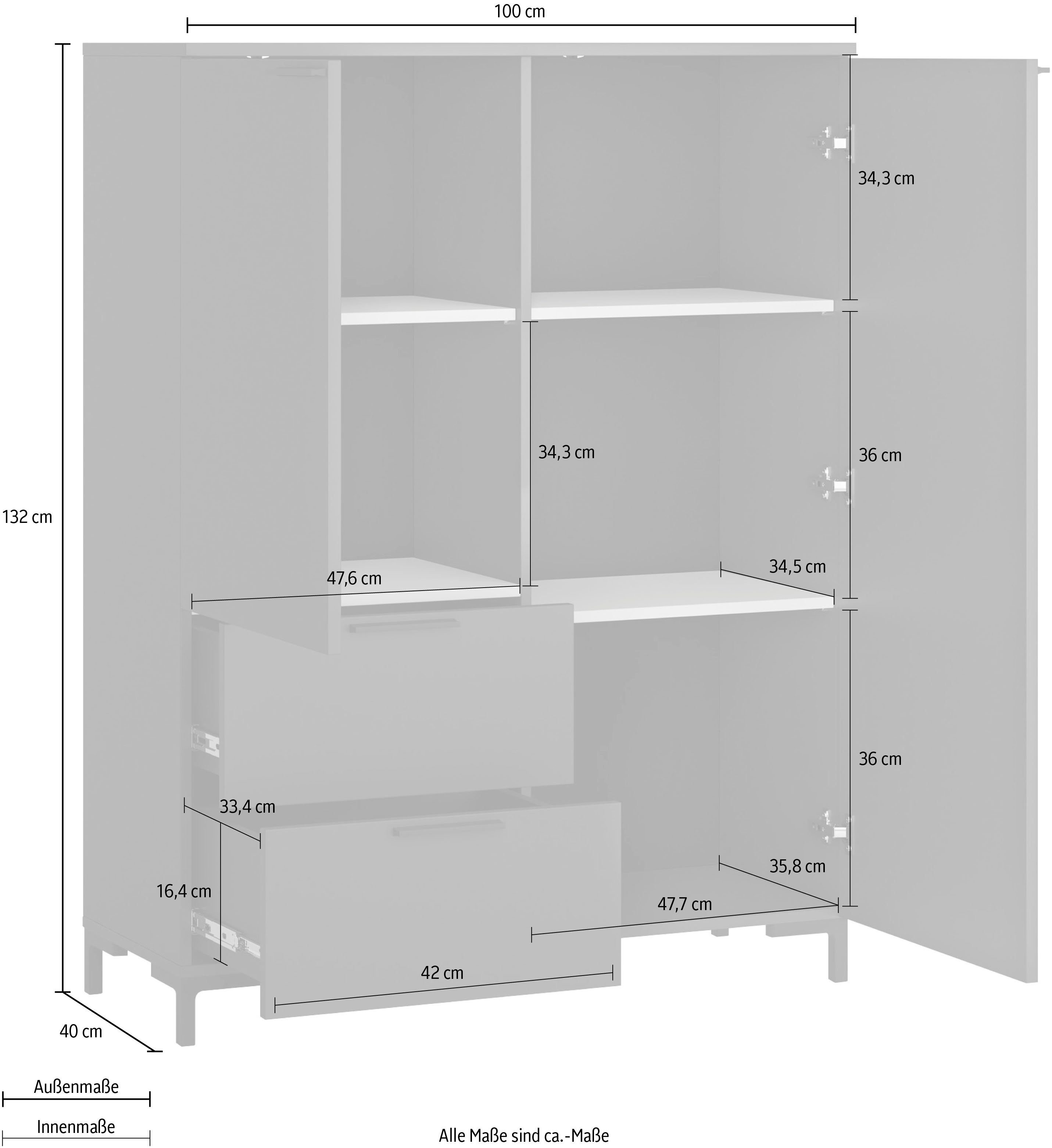 INOSIGN Kommode Alternative, Höhe 132 cm