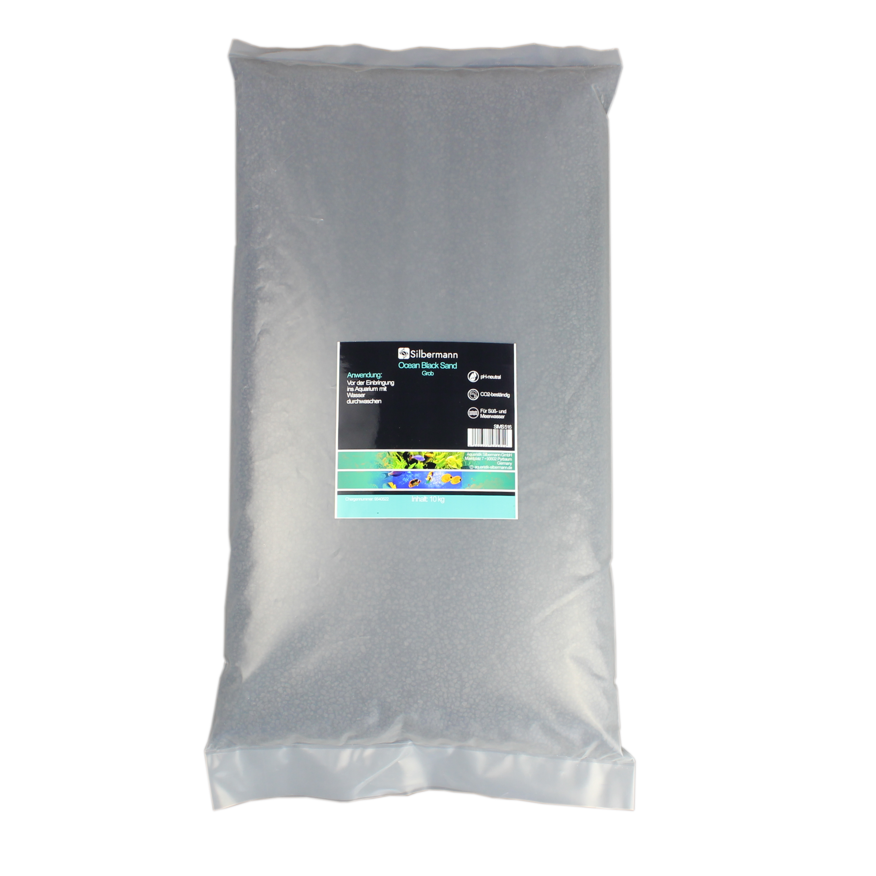 Silbermann Bodengrund Silbermann Ocean Black Sand Grob 10 kg