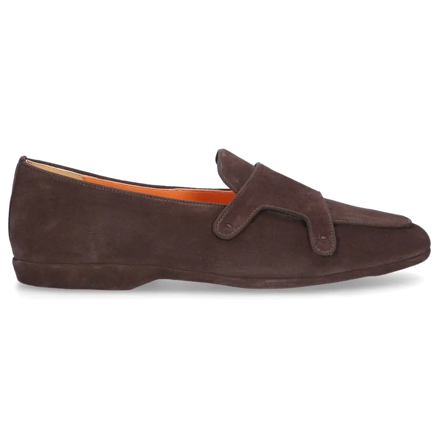 Santoni - Hausschuhe A1907 Veloursleder braun - braun