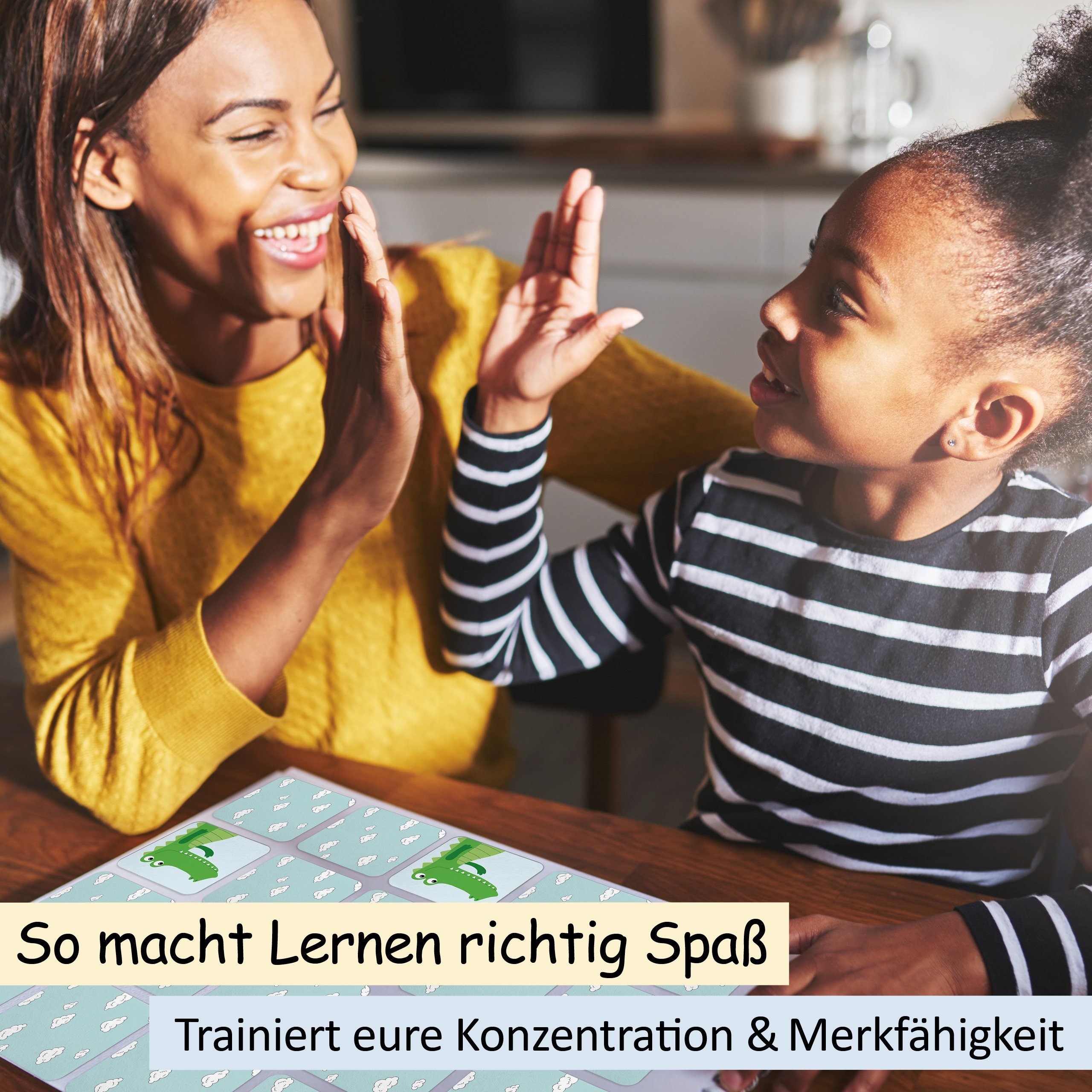 GLÜCKSWOLKE Spiel, Kinderspiel für Kinder ab 2 - 6 Jahre I Montessori Spielzeug fördert Konzentration, Lernspiel mit 7 Schwierigkeitsstufen I Kinderspielzeug (40 Karten) Neu
