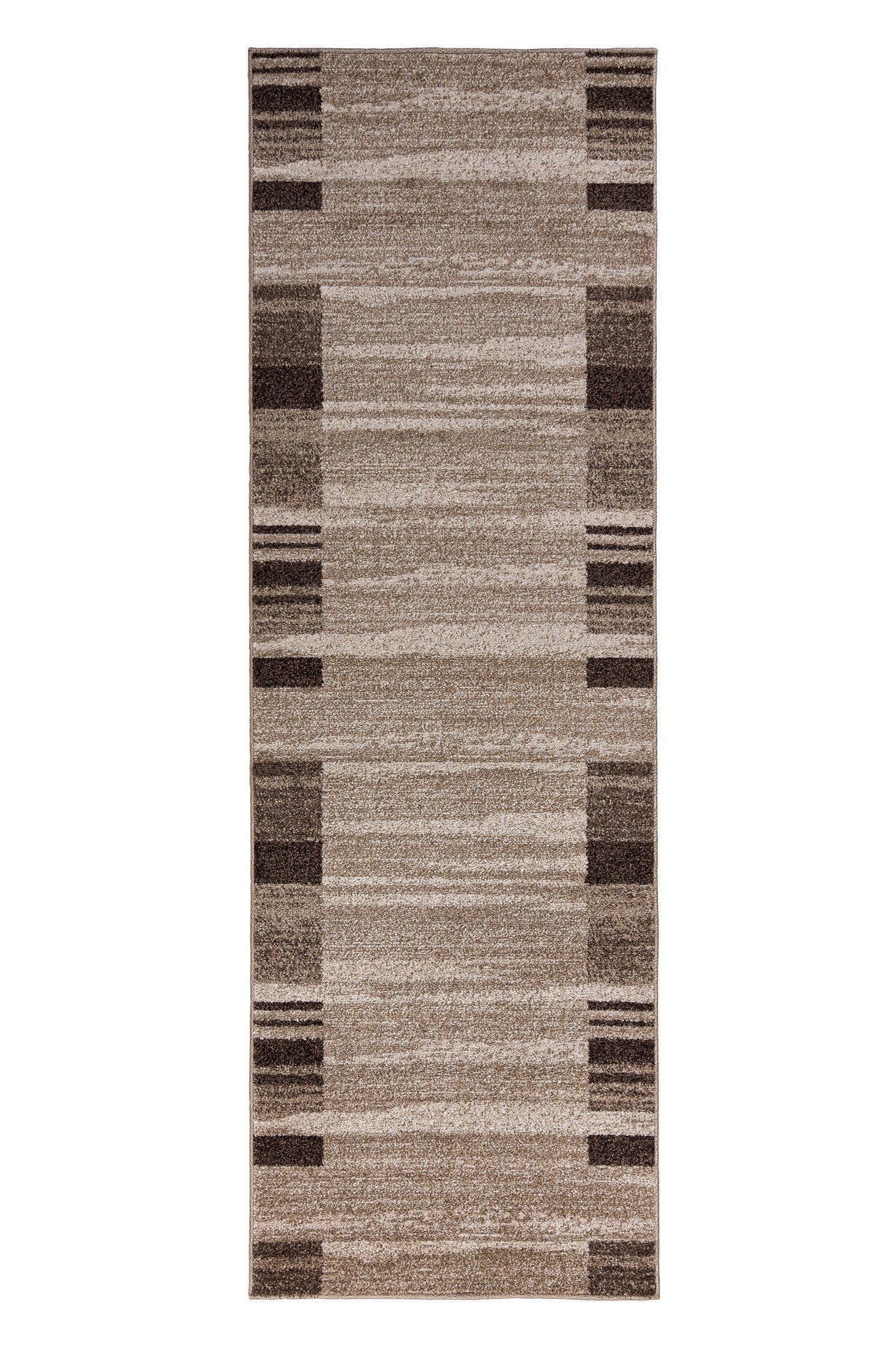 Läufer Läufer Flurläufer Modern für Vorzimmer, Küche - Beige, Mazovia, 90 x 100 cm, Kurzflor, Meterware, Höhe 10 mm, Kurzflor - niedrige Florhöhe
