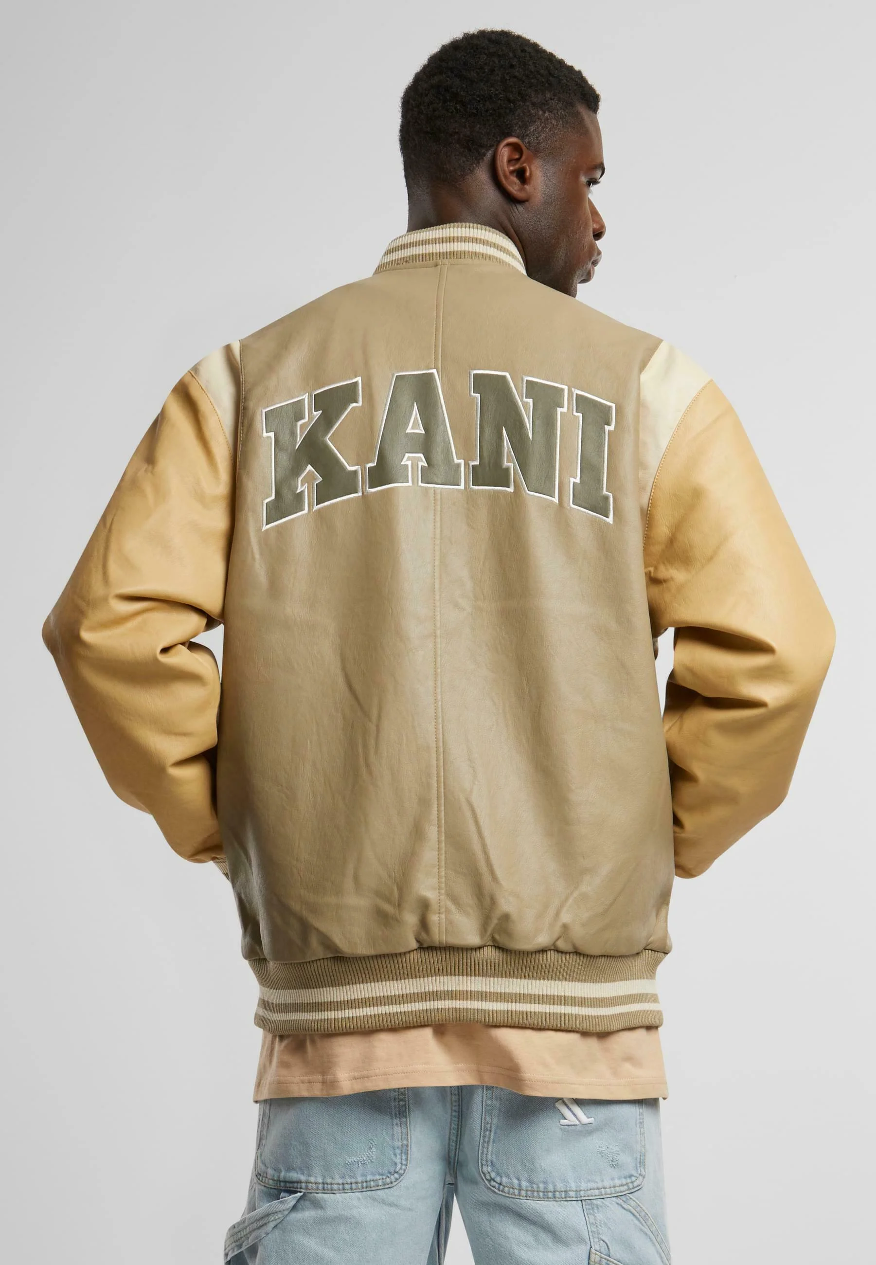 Karl Kani BLOCK FAKECOLLEGE - Chaqueta de piel sintética