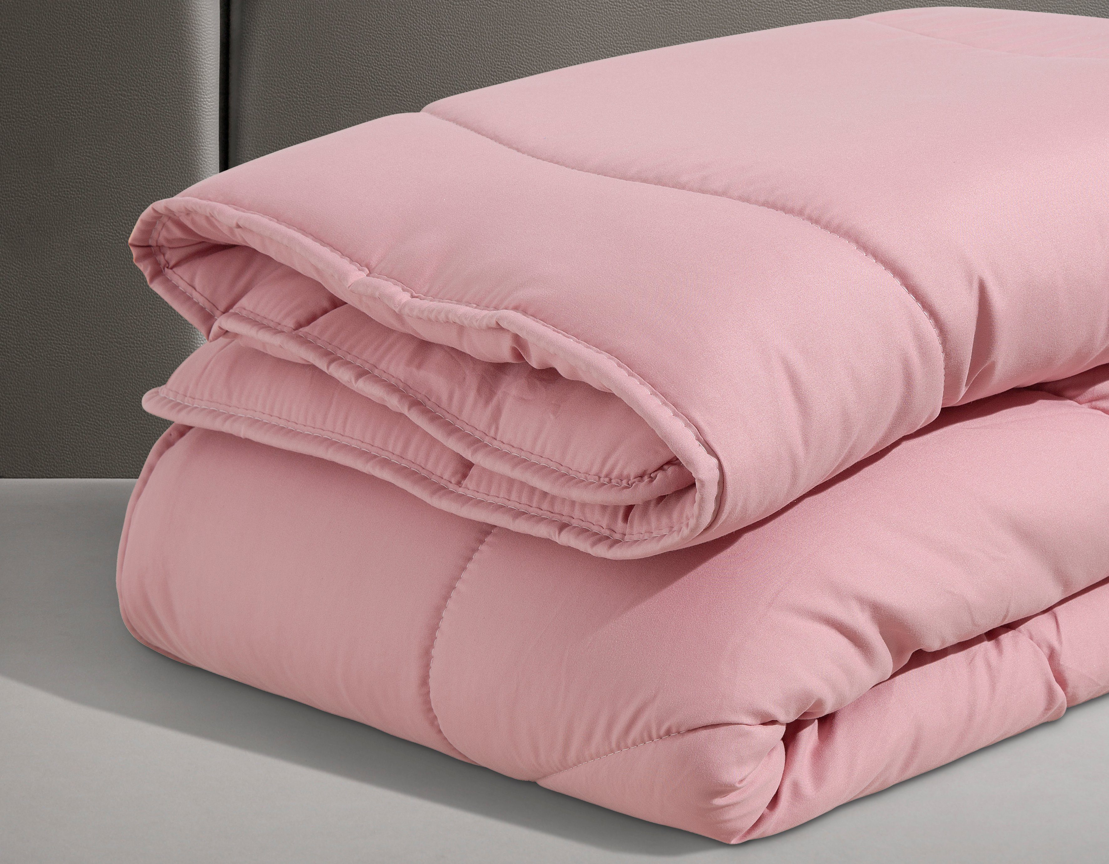 Steppbett + Kopfkissen, Microlux, my home, Füllung: 3D-Klimafaser (Bettdecke), 3D-Faserbällchen (Kopfkissen), Bezug: Microfaser-Feinbatist samtweich, Kopfkissen in 2 größen und 4 Farben (40x80, 80x80)