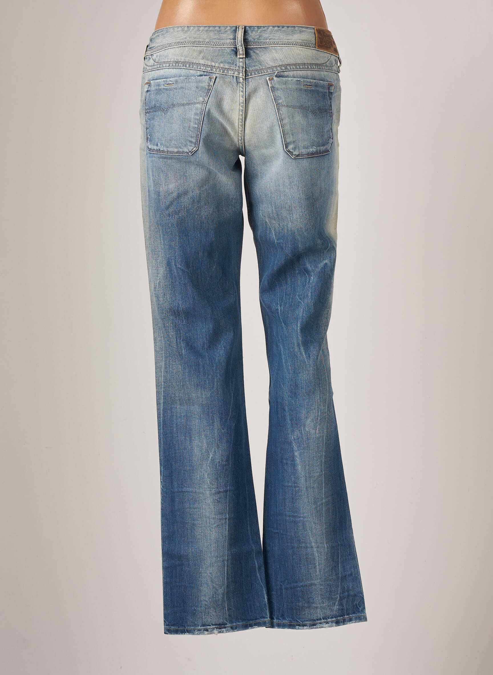 Diesel Jeans Coupe Droite Femme couleur bleu