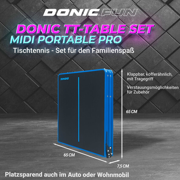 Tischtennisplatten-Set Midi Portable Pro