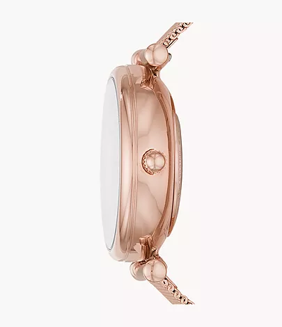 Fossil Damenuhr Carlie - Automatik - Milanaise - Roségold