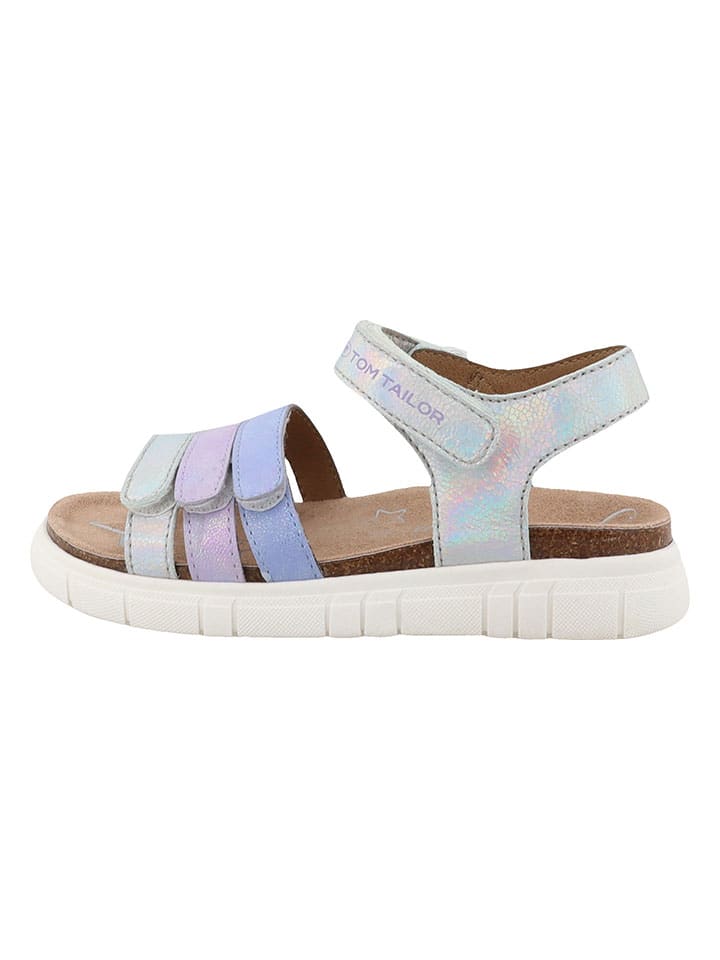Tom Tailor Sandalen in Lila/ Silber günstig kaufen