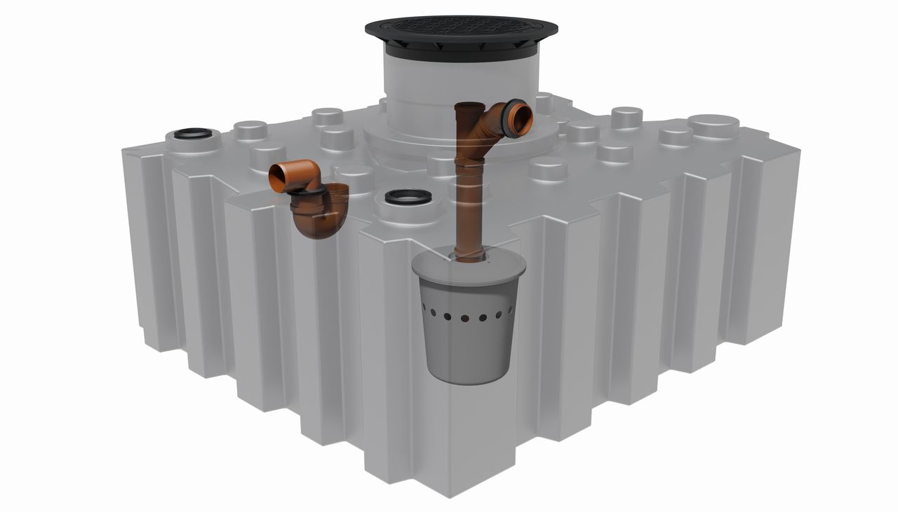 GreenLife Regenwasser-Flachtank 3.000 l mit Biovitor