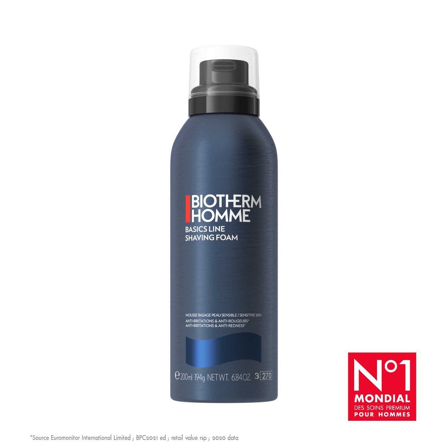 Biotherm Mousse de rasage 200ML Mousse de rasage pour homme - Peaux sensibles 200 ml