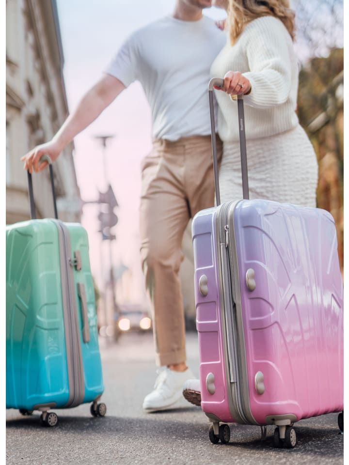 suitline mittelgroßer Hartschalen-Koffer Check-In Reisekoffer TSA 68L in Sakura günstig kaufen M