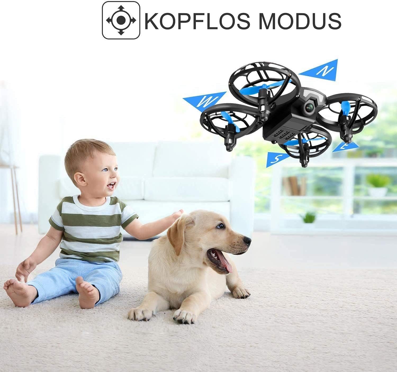 4DRC Drohne (Mini Drohne für Kinder RC Quadrocopter Fernbedienung und Handsteuerung)