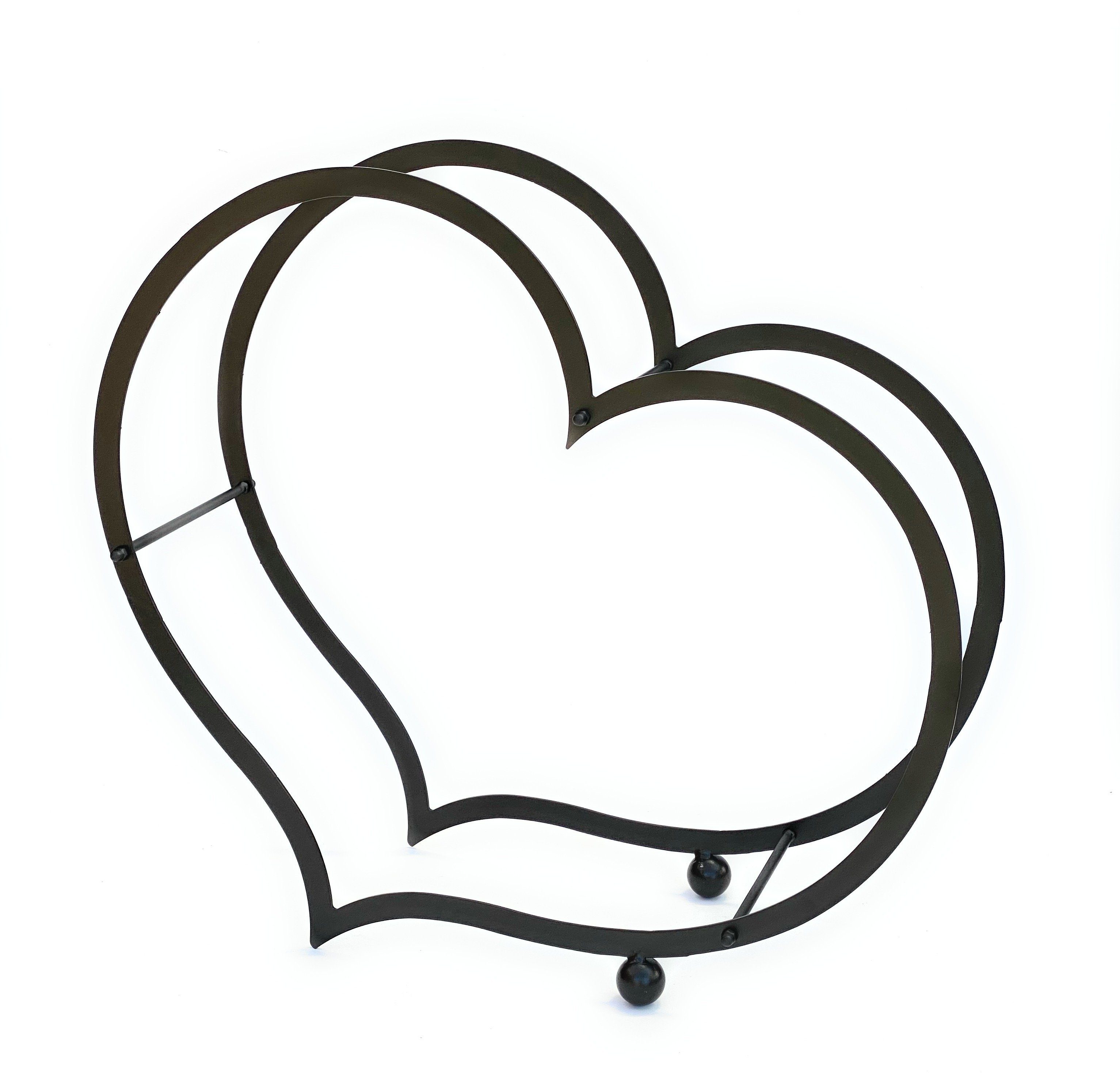 DanDiBo Kaminholzregal Kaminholzregal Innen Metall Herz Kaminholzständer 64 cm 181134 Holzkorb Kaminholzhalter Feuerholzhalter