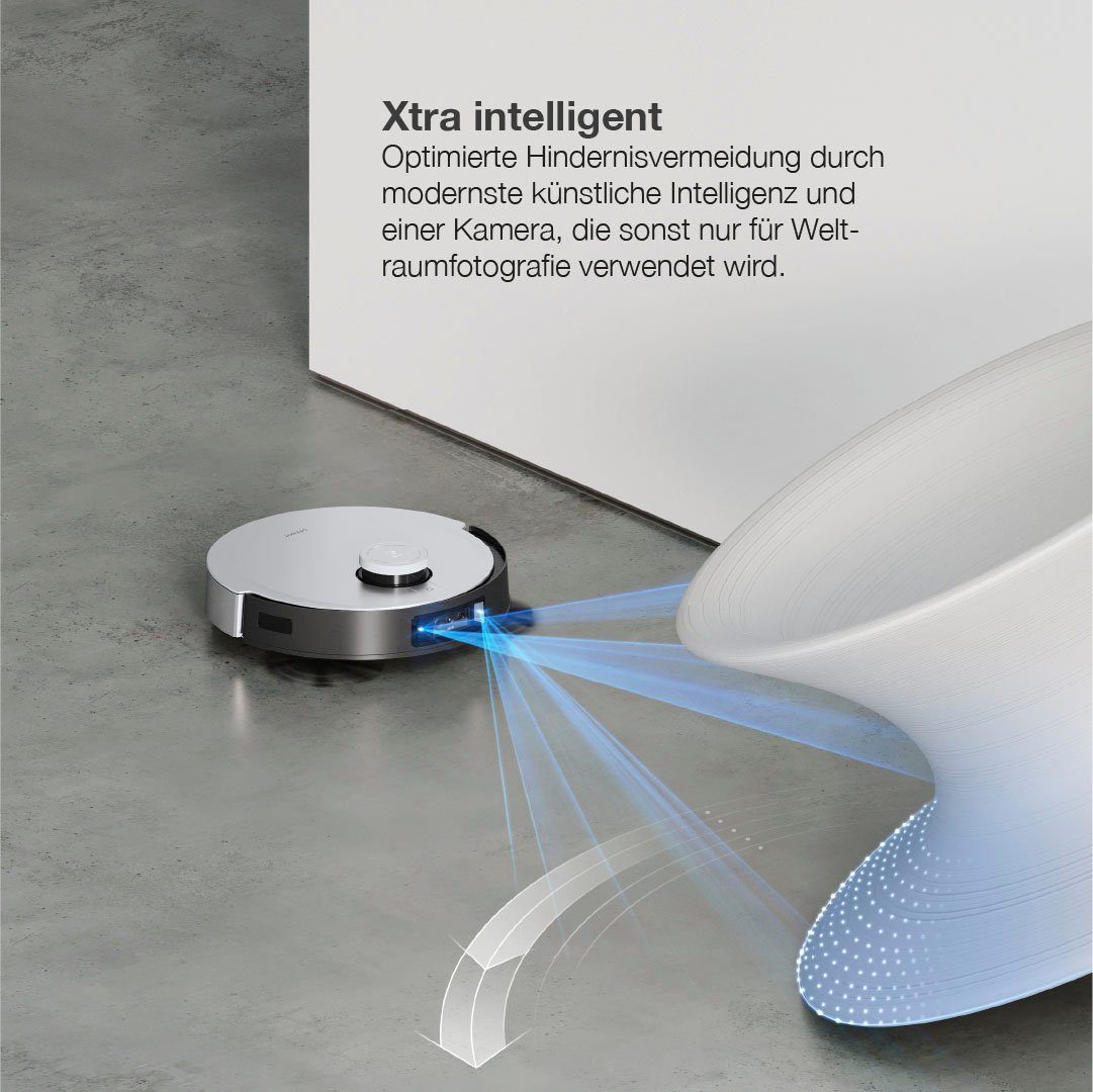 ECOVACS Nass-Trocken-Saugroboter DEEBOT X1 PLUS, 1000 W, 5000PA, DToF-Laser, AIVI 3.0, Absaugstation, YIKO, Schwarz/Silber