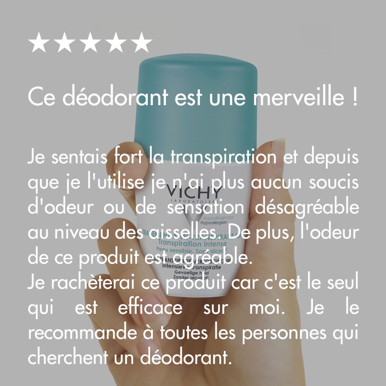 Vichy Déodorant 48h Roll-On Anti-Transpirant - Transpiration Intense 50 ml