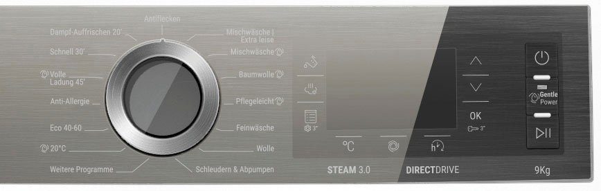 BAUKNECHT Waschmaschine B8 W946WB DE, 9 kg, 1400 U/min, AutoDose, 4 Jahre Herstellergarantie