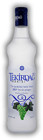 Raki Tekirdag Rakisi Raki Tekirdag Rakisi Die Marke Tekirdag revolutionierte die Raki-Scene als sie als erste einen Raki erschuf, der zu 100% aus frischen Trauben hergestellt wurde. 0,7	 Liter - Vol 45%