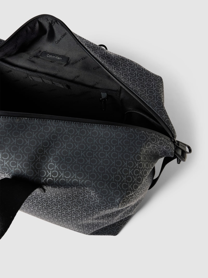 Weekender mit Label-Details Modell 'RUBBERIZED' in schwarz