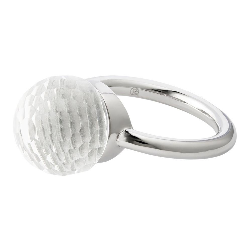 Pippa&Jean Bague en acier inoxydé Acier inoxydable Verre Cristal en Argent Bague