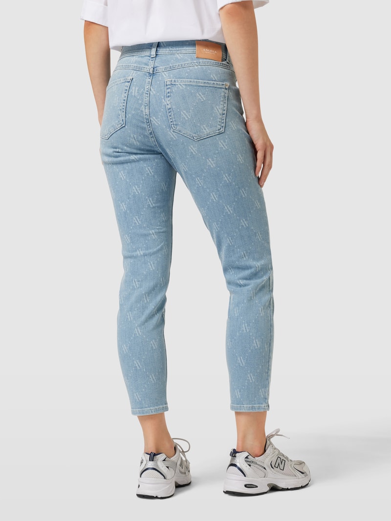 Jeans mit Allover-Print Modell 'ORNELLA' in hellblau