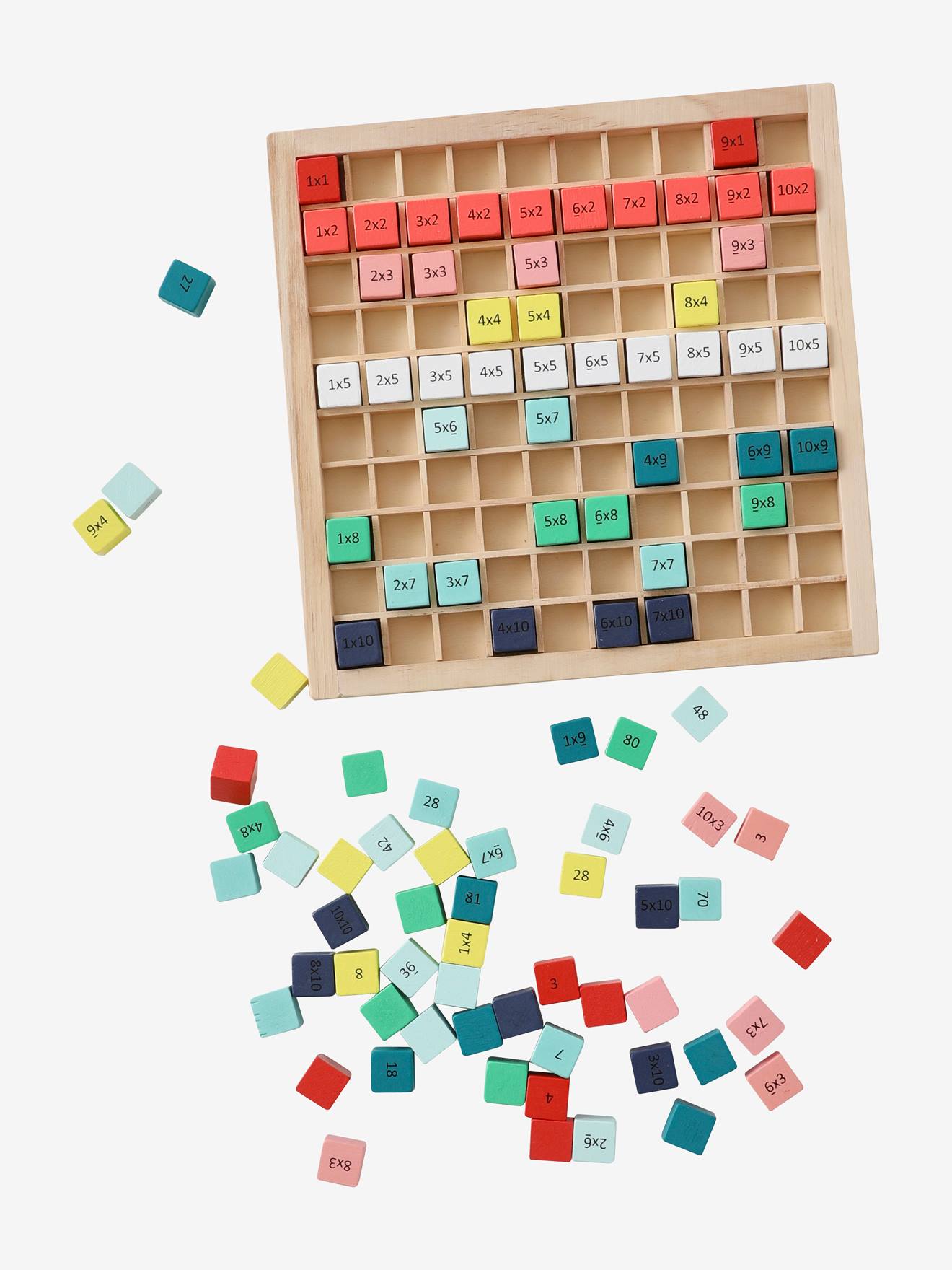Vertbaudet Multiplikationsspiel, Holz FSC - mehrfarbig