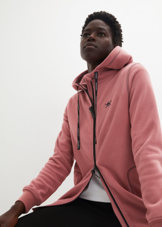 Fleecejacke, extralang