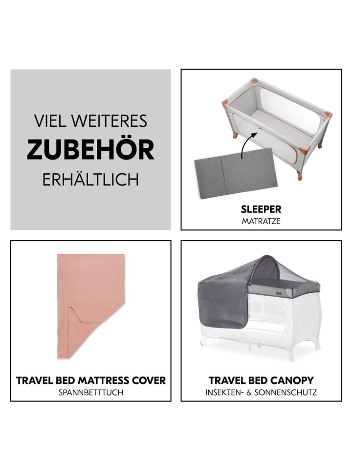 Hauck Reisebett Dream N Play Plus (mit seitlichem Einstieg) in grau,orange günstig kaufen onesize