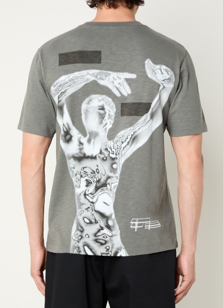 Filling Pieces Chrome T-shirt with logo and back print