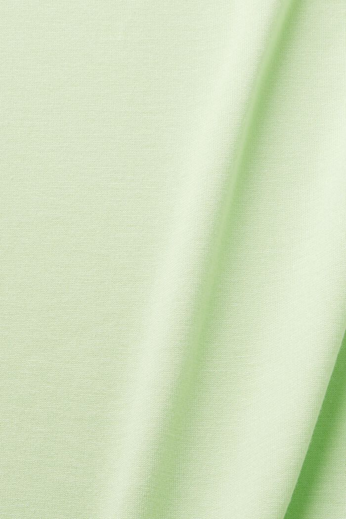 Viskose-T-Shirt mit weitem, rundem Ausschnitt