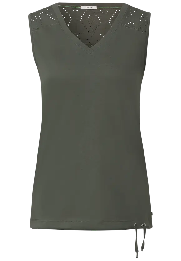 CECIL Jersey Spitzendetail Top
