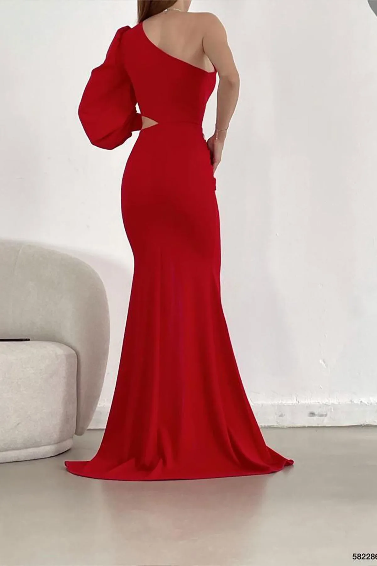 Deafox  Kleid - Rot - Meerjungfrau-Linie