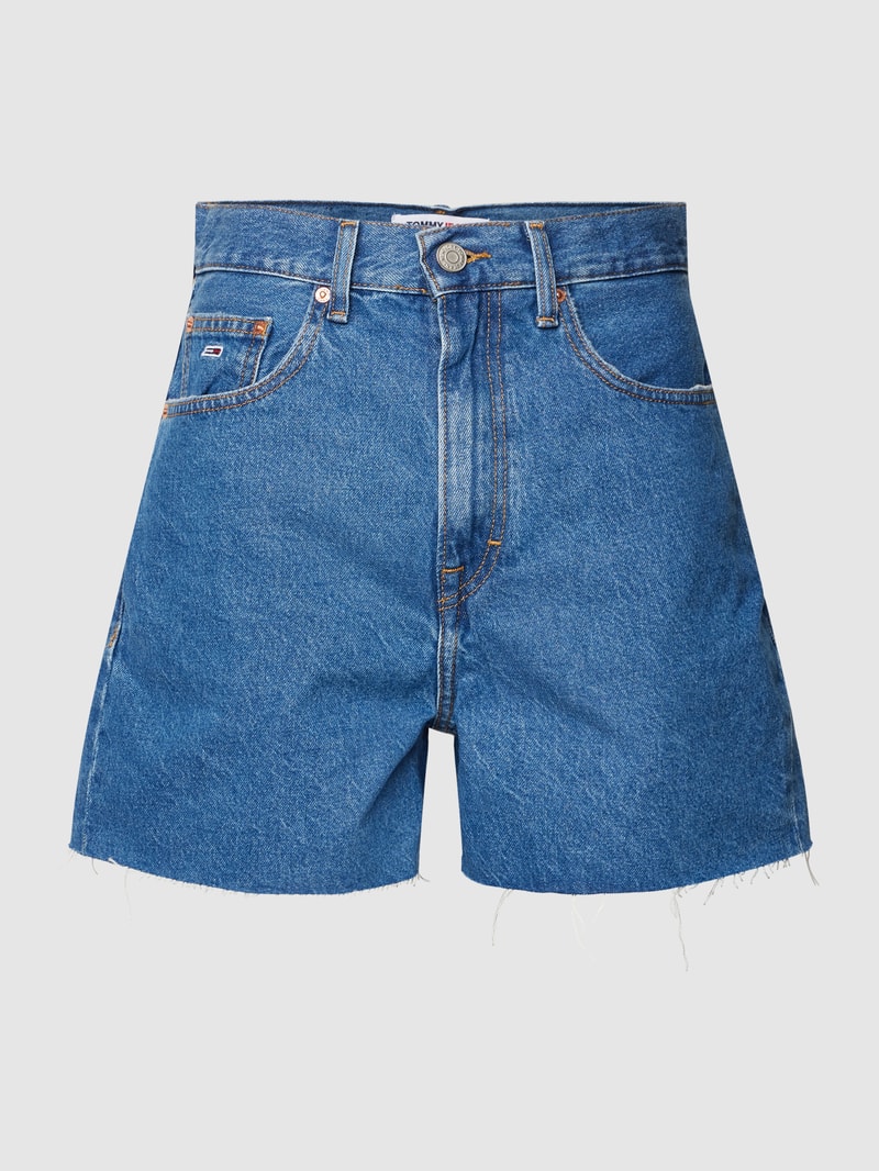 Jeansshorts mit Label-Patch Modell 'MOM' in jeans