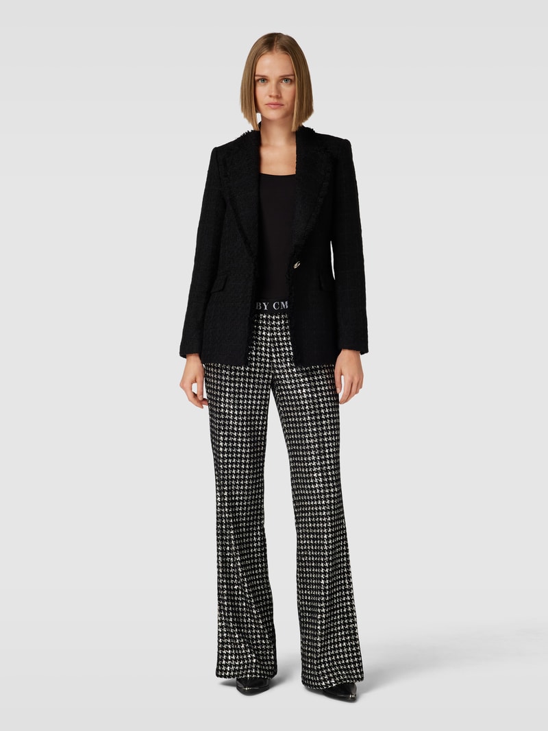 Stoffhose mit Hahnentrittmuster Modell 'FRANCIS' in schwarz