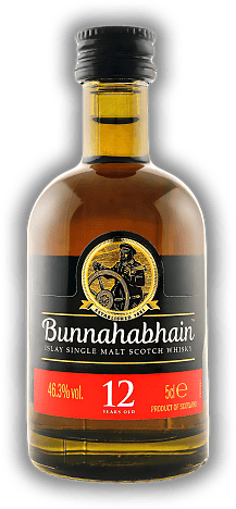 Bunnahabhain 12 Years Single Malt 0,05 Liter Bunnahabhain 12 Years Single Malt 0,05 Liter Mittelschwer mit lieblichen Seearomen, malzig bis nussig. Alter 12 J. - 0,05	 Liter - Vol 46,3%