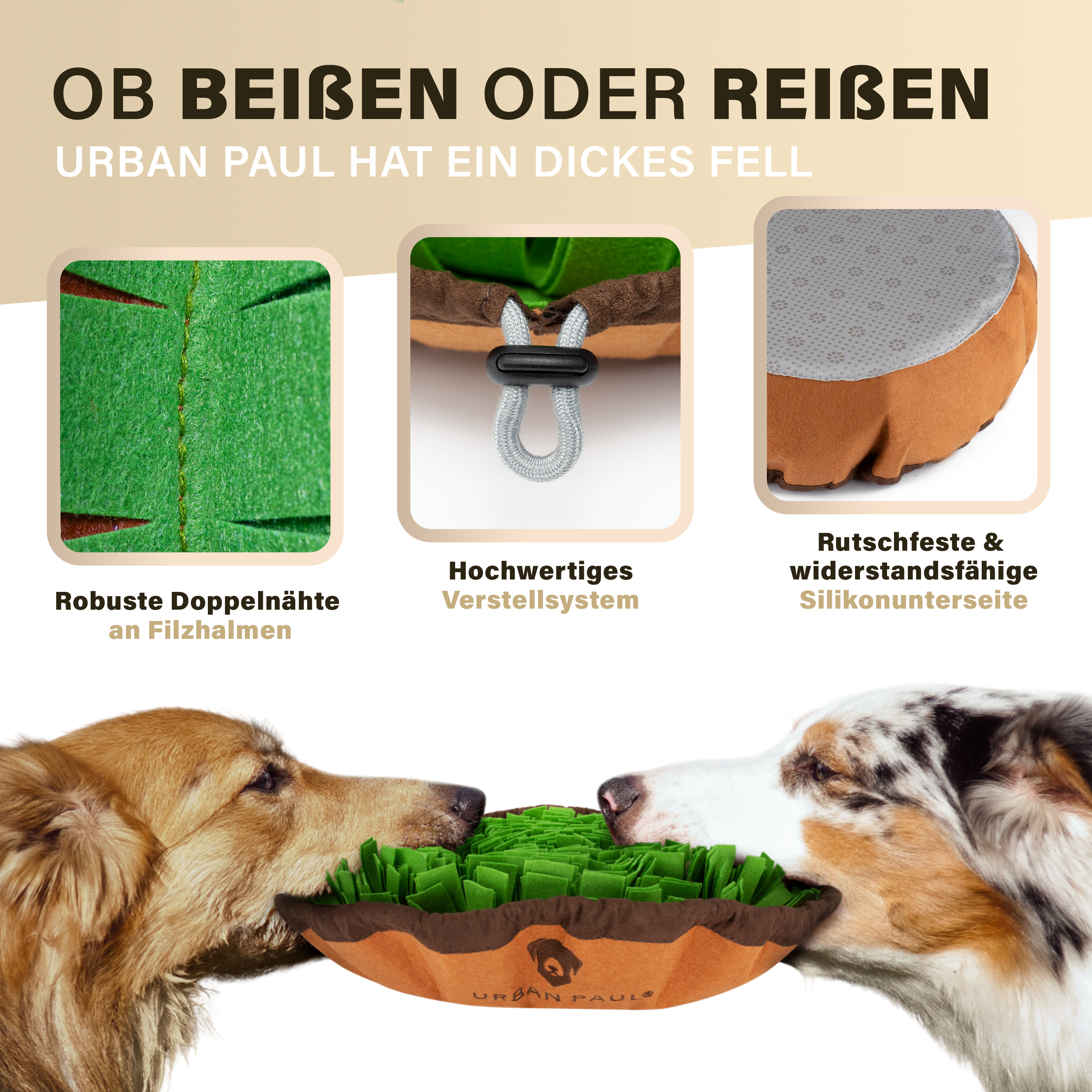 URBAN PAUL Intelligenzspielzeug URBAN PAUL Schnüffelteppich - grün