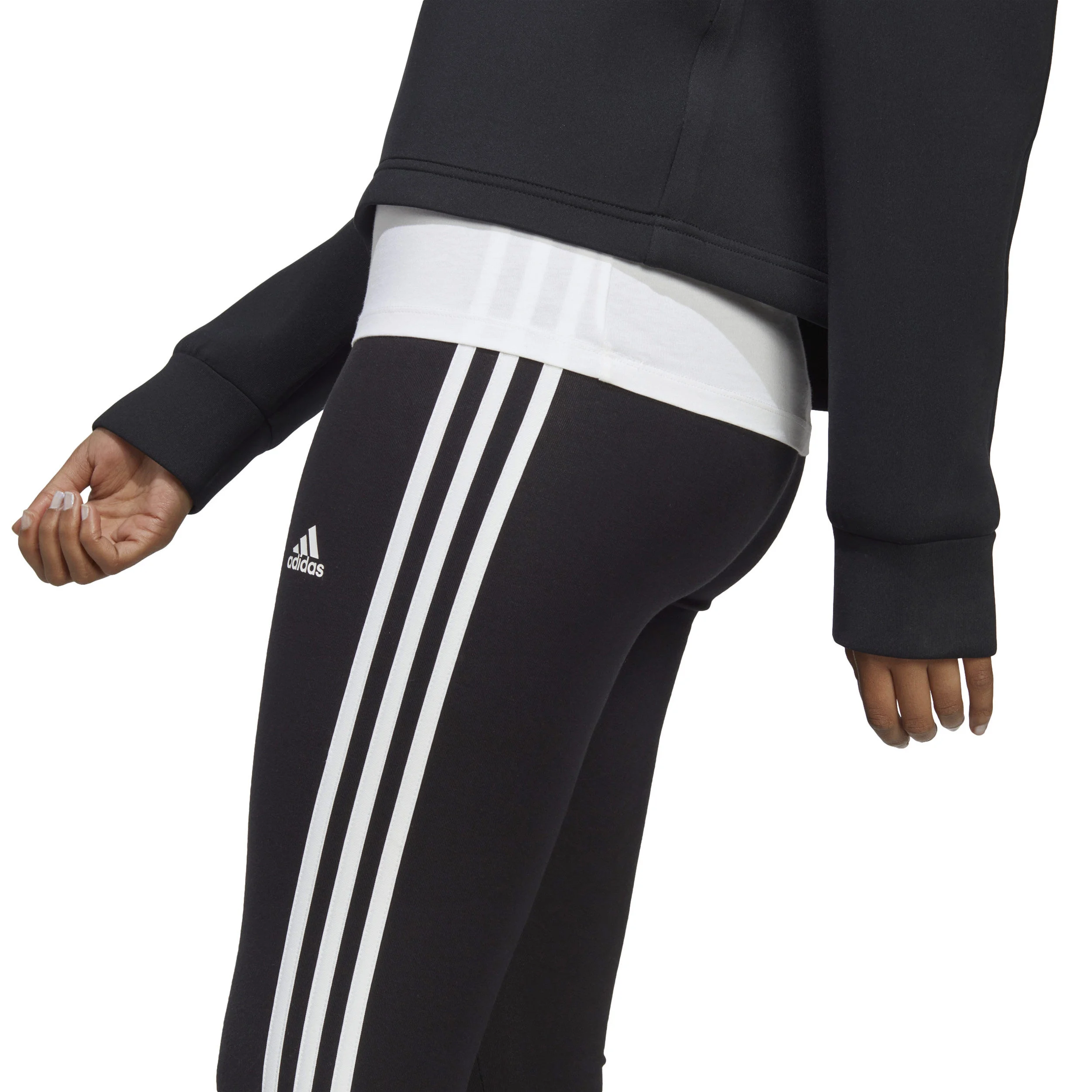 3 Stripes Tight Damen - Schwarz, Weiß