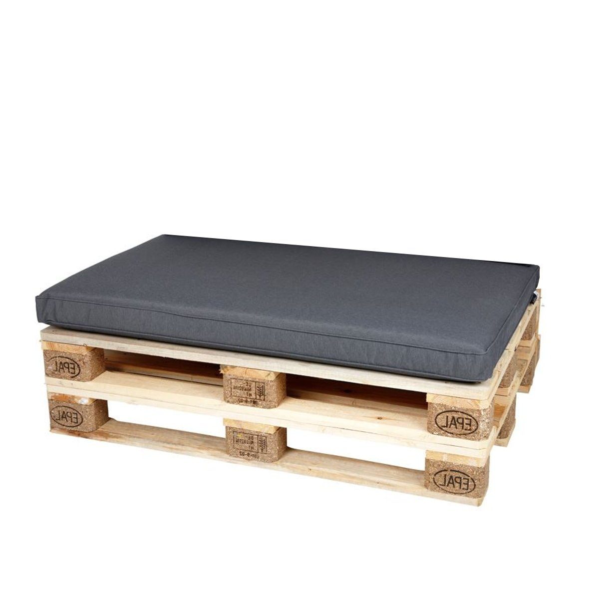 dynamic24 Palettenkissen 120x8x80cm, Palettenpolster Outdoor Palettenauflage Kissen Sitzkissen Auflage