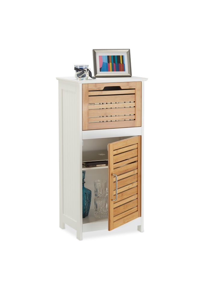 relaxdays Beistellschrank in Weiß - (B)40 x (H)83 x (T)30 cm günstig kaufen onesize