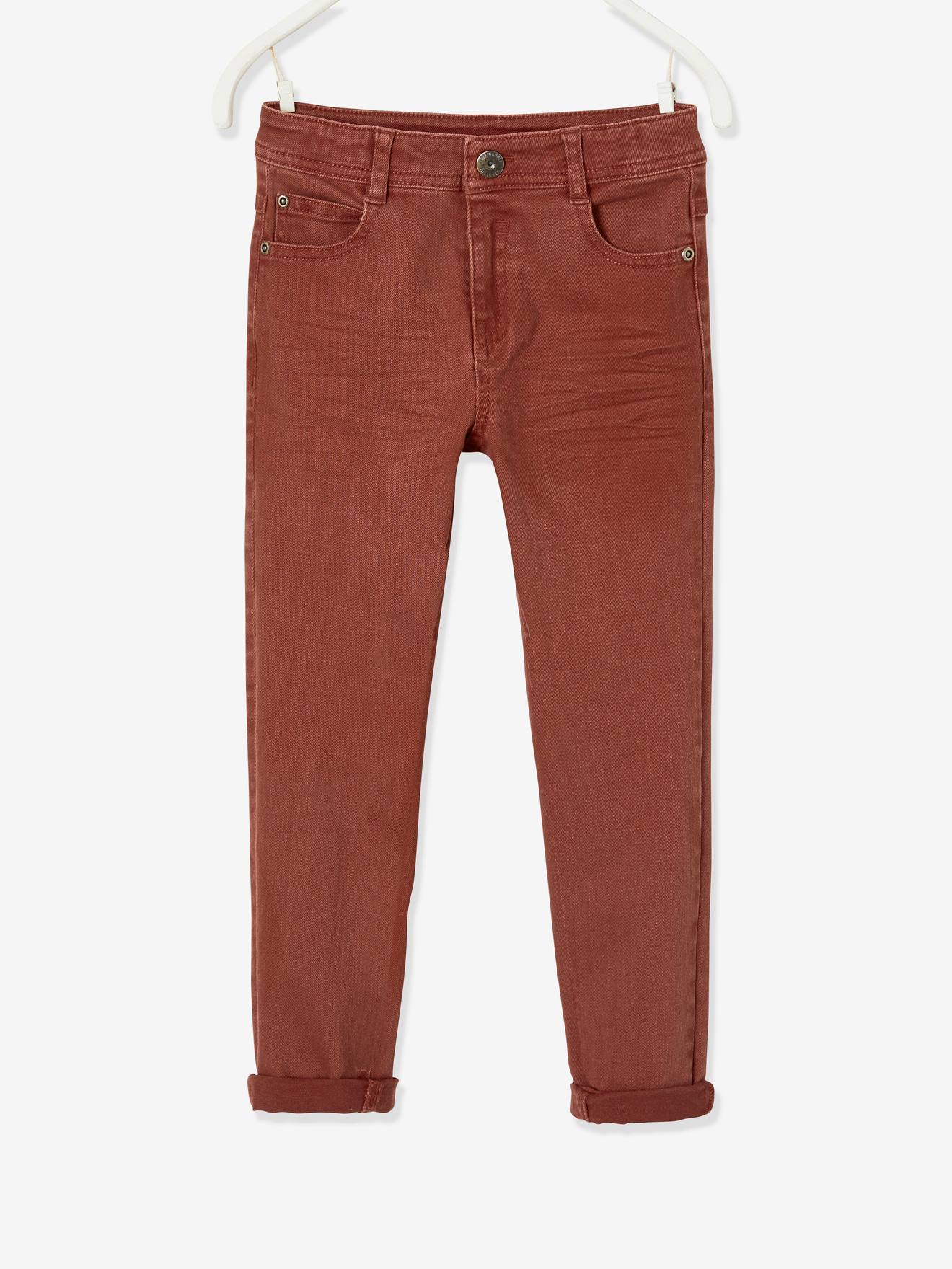 Vertbaudet Jungen Slim-Fit-Hose, Hüftweite COMFORT Oeko Tex - ziegel