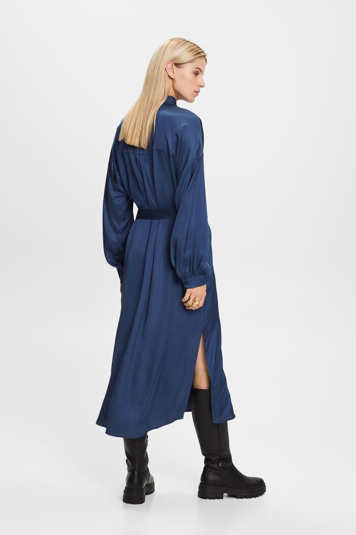 Hemdblusenkleid aus Satin