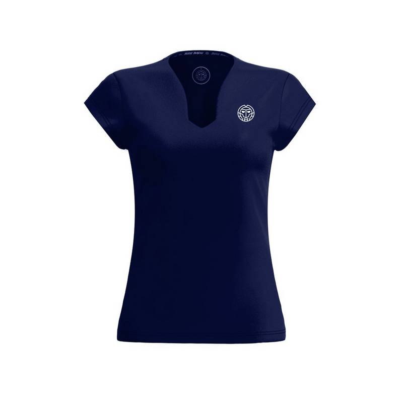 BIDI BADU Pure Wild V-Neck Tee Tennisshirt Damen