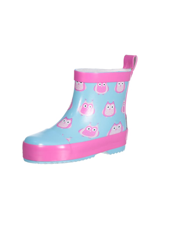 Playshoes Gummistiefel Halbschaft Eulen in Türkis günstig kaufen