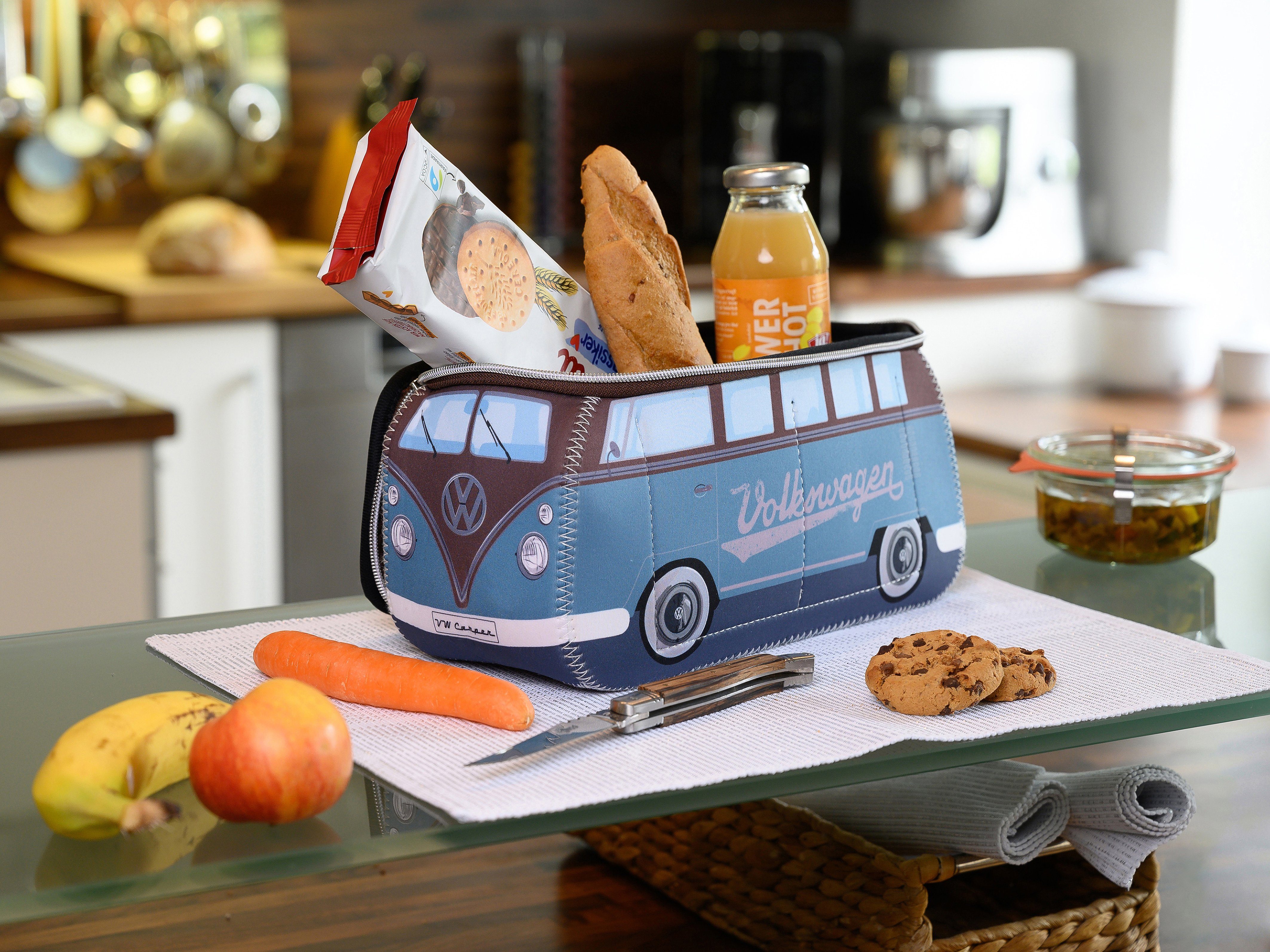 VW Collection by BRISA Kulturbeutel Volkswagen Neopren Schminktasche, Reisebeutel, Kosmetiktasche im T1 Bulli Bus Design