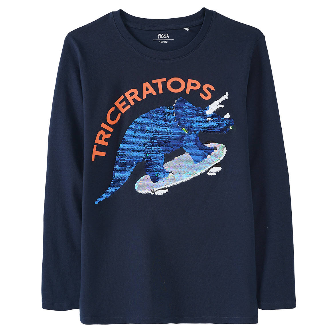 Jungen Langarmshirt mit Wendepailletten