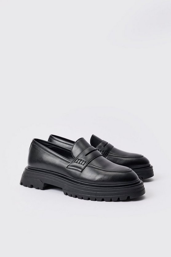 Klobige PU-Loafer