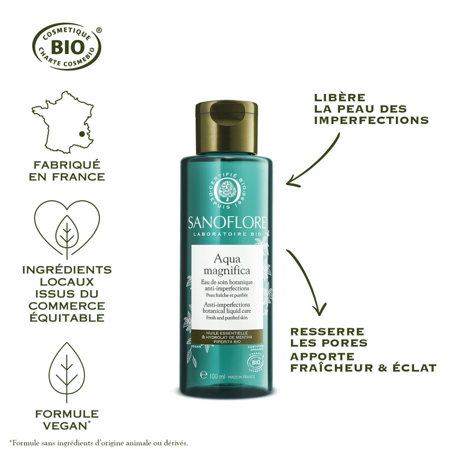 Sanoflore Aqua Magnifica Eau de Soin Purifiante 100 ml