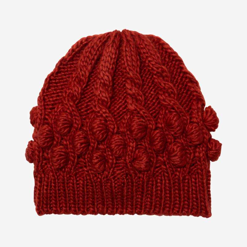 Bonnet fille tricot fantaisie caramel Catimini