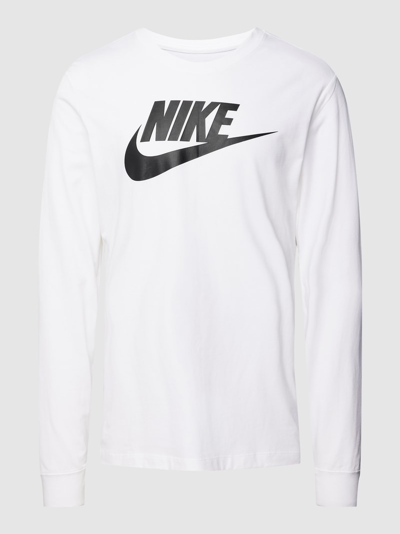 Longsleeve mit Logo-Print Modell 'ICON FUTURA' in weiß