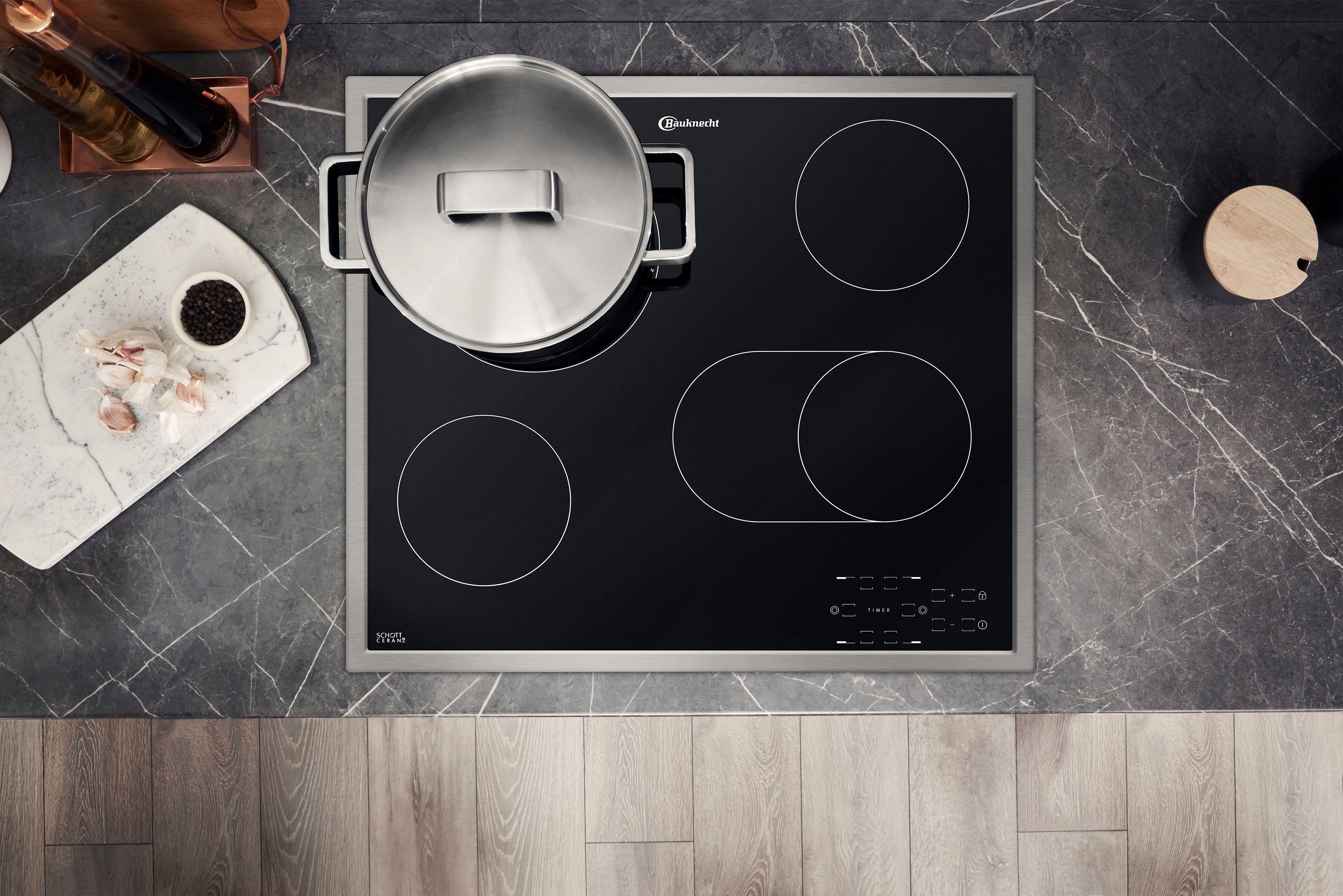 BAUKNECHT Backofen-Set BAKO 700 STEAM, mit 2-fach-Teleskopauszug