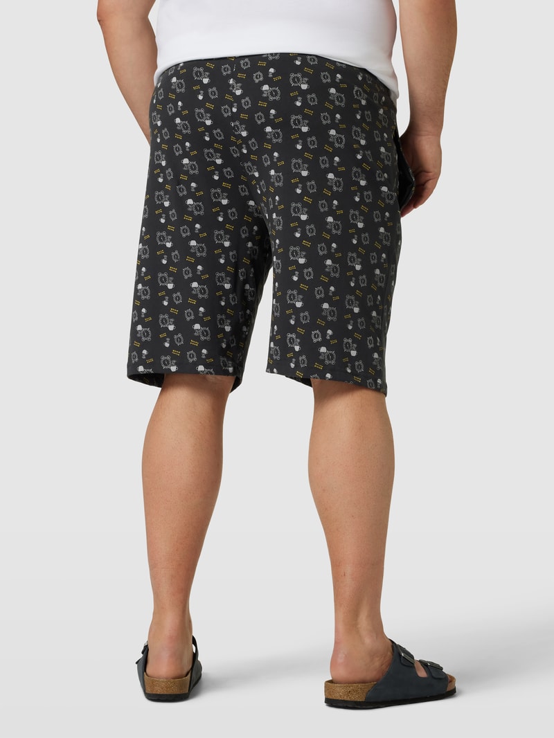 PLUS SIZE Sweatshorts mit elastischem Bund Modell 'PURE' in schwarz